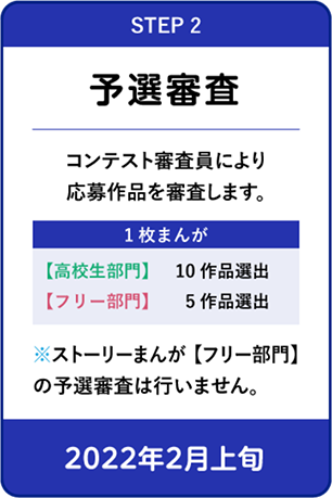 STEP2 予選審査（2022年2月上旬）
